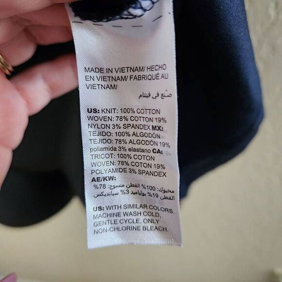 Chico's High Low Two Tone Blue T-shirt - Picture 5 of 6